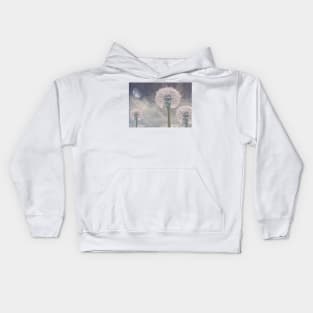 Landscape with dandelions Kids Hoodie